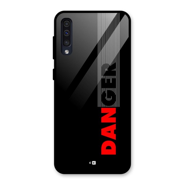 Vertical Danger Glass Back Case for Galaxy A50