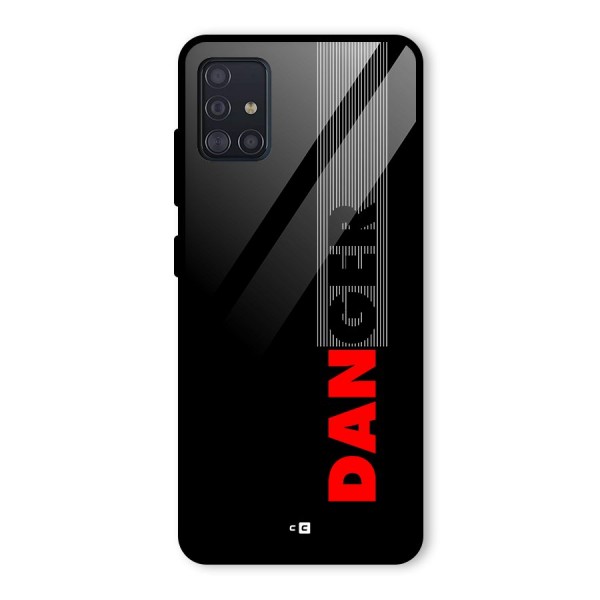 Vertical Danger Glass Back Case for Galaxy A51