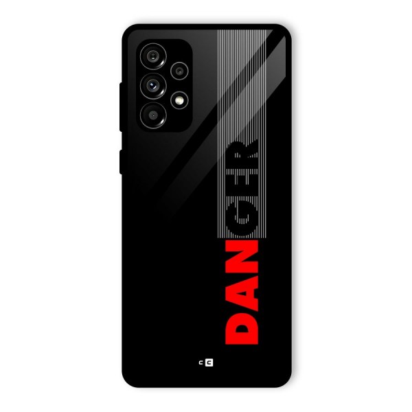 Vertical Danger Glass Back Case for Galaxy A73 5G