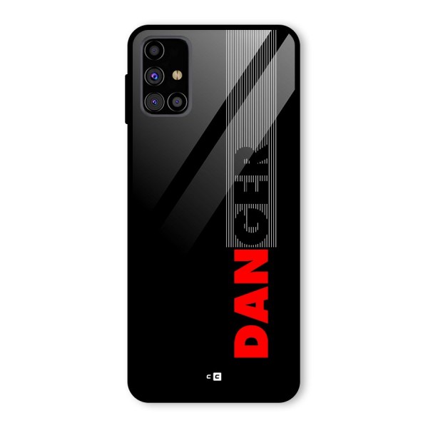 Vertical Danger Glass Back Case for Galaxy M31s