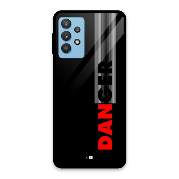 Vertical Danger Glass Back Case for Galaxy M32 5G