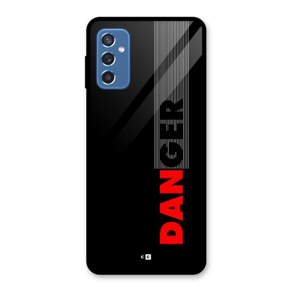 Vertical Danger Glass Back Case for Galaxy M52 5G