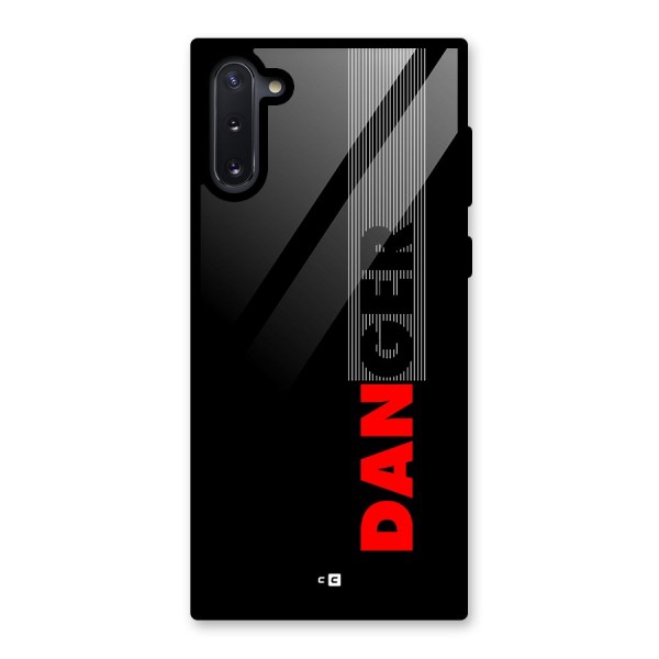 Vertical Danger Glass Back Case for Galaxy Note 10