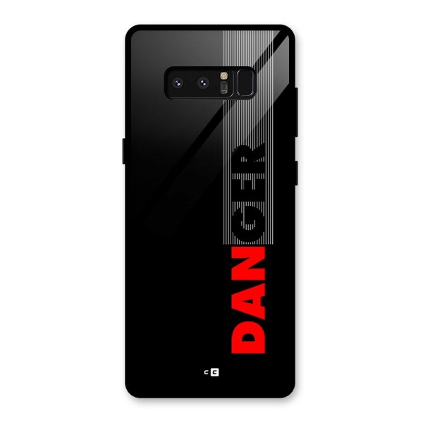 Vertical Danger Glass Back Case for Galaxy Note 8