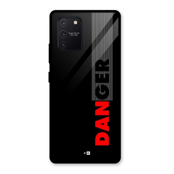 Vertical Danger Glass Back Case for Galaxy S10 Lite