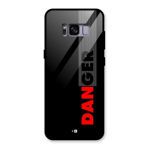 Vertical Danger Glass Back Case for Galaxy S8