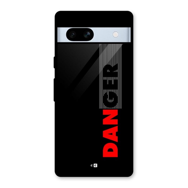 Vertical Danger Glass Back Case for Google Pixel 7a