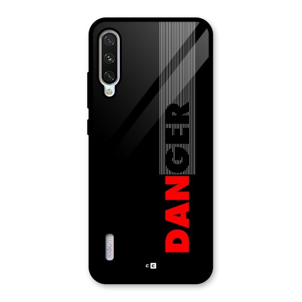 Vertical Danger Glass Back Case for Mi A3