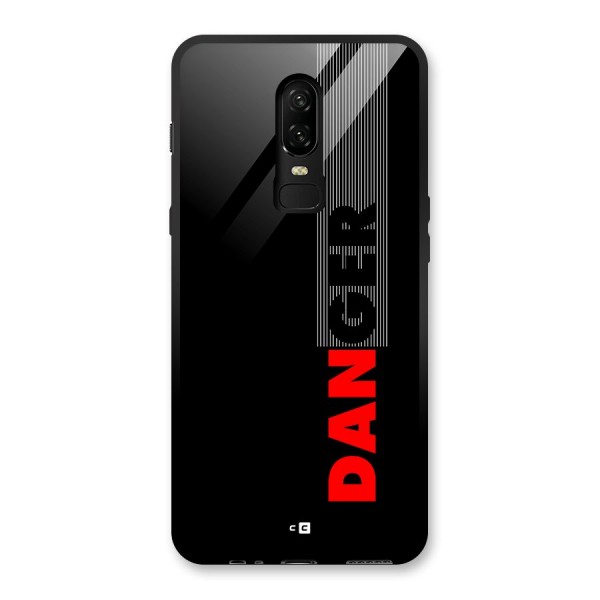 Vertical Danger Glass Back Case for OnePlus 6