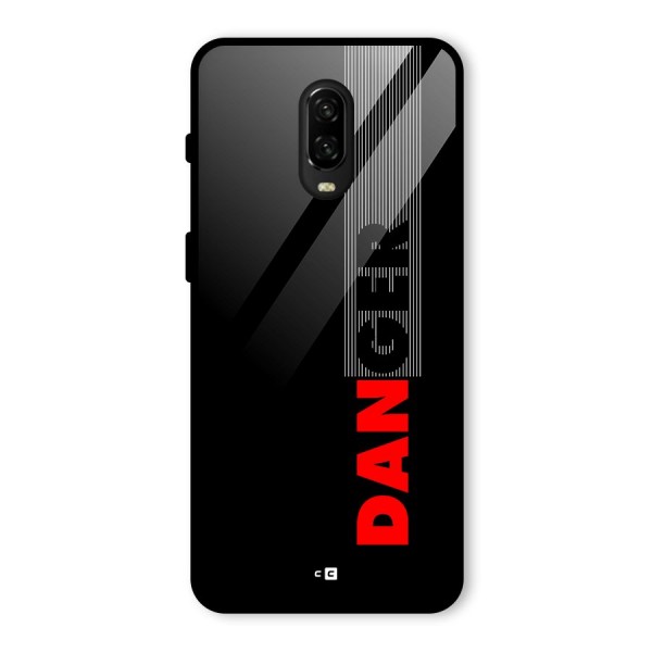 Vertical Danger Glass Back Case for OnePlus 6T