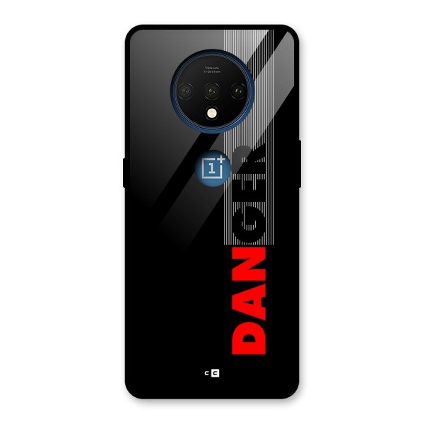 Vertical Danger Glass Back Case for OnePlus 7T