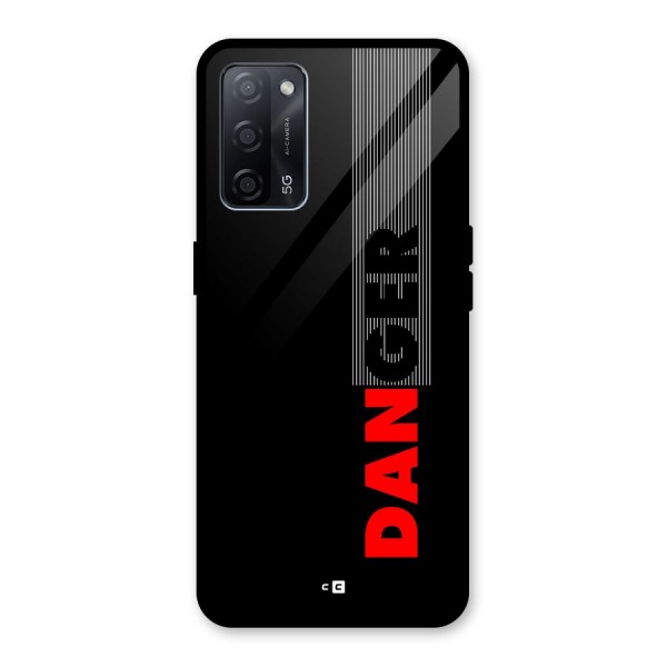 Vertical Danger Glass Back Case for Oppo A53s 5G