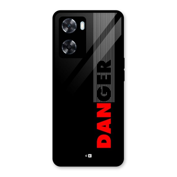 Vertical Danger Glass Back Case for Oppo A77