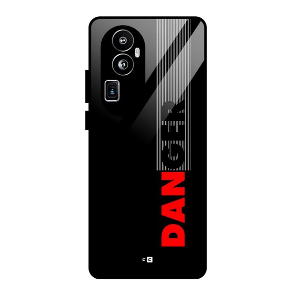 Vertical Danger Glass Back Case for Oppo Reno10 Pro Plus