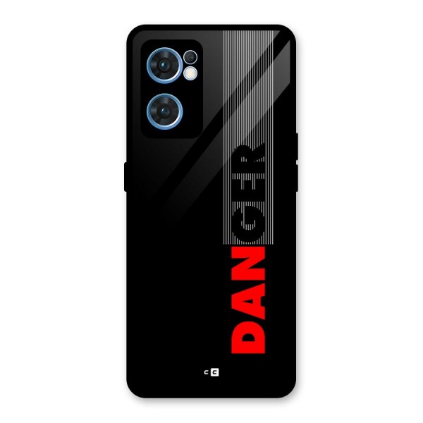 Vertical Danger Glass Back Case for Oppo Reno7 5G