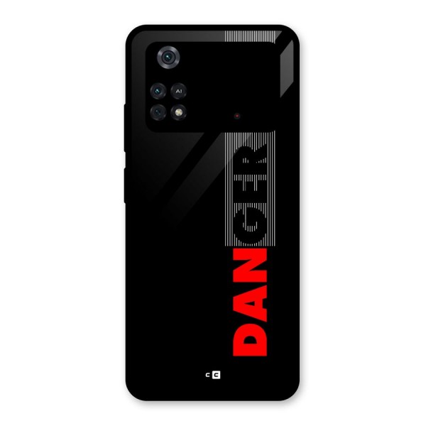 Vertical Danger Glass Back Case for Poco M4 Pro 4G