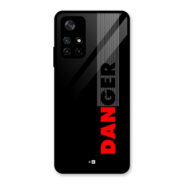 Vertical Danger Glass Back Case for Poco M4 Pro 5G