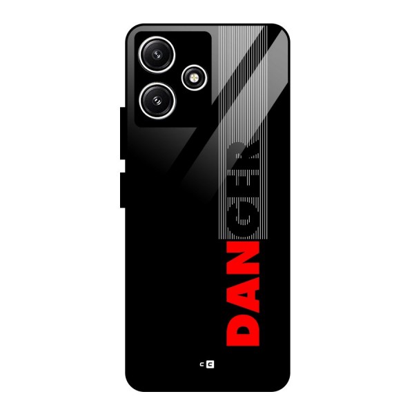 Vertical Danger Glass Back Case for Poco M6 Pro