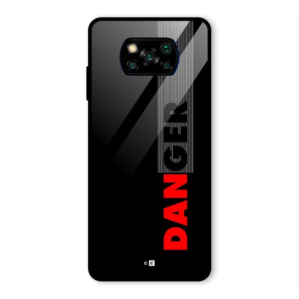 Vertical Danger Glass Back Case for Poco X3 Pro