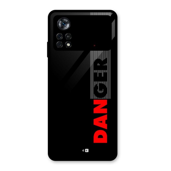 Vertical Danger Glass Back Case for Poco X4 Pro 5G