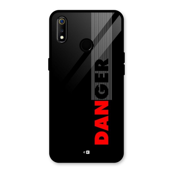 Vertical Danger Glass Back Case for Realme 3