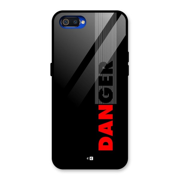 Vertical Danger Glass Back Case for Realme C2