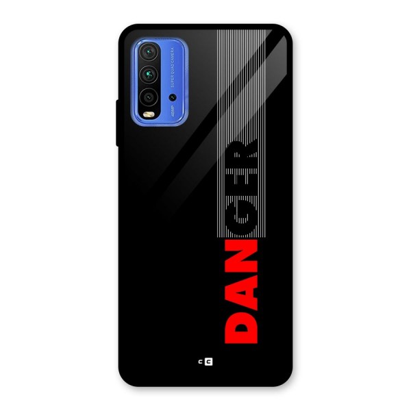 Vertical Danger Glass Back Case for Redmi 9 Power