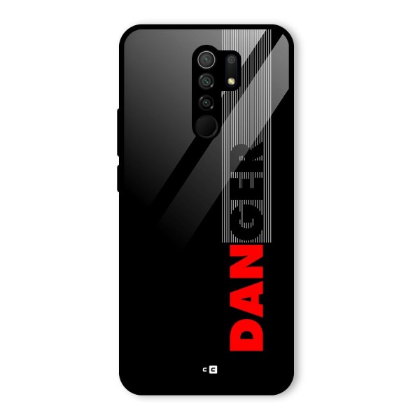 Vertical Danger Glass Back Case for Redmi 9 Prime