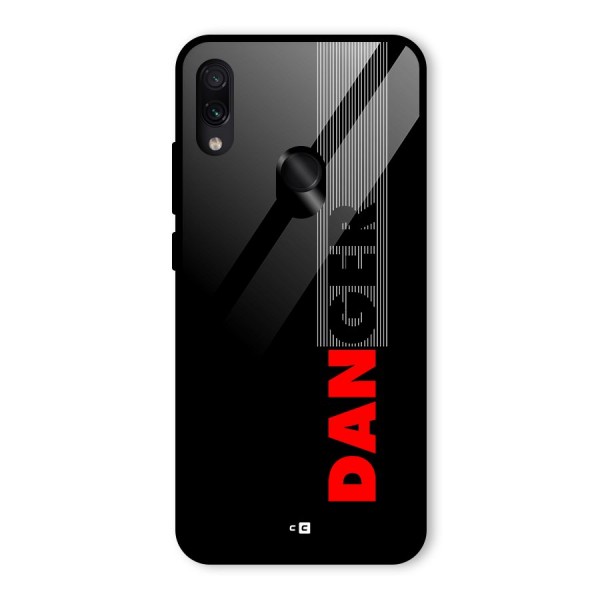 Vertical Danger Glass Back Case for Redmi Note 7