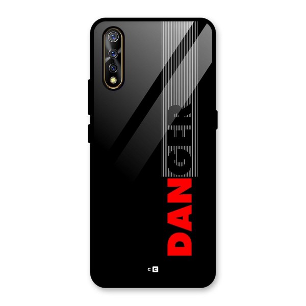 Vertical Danger Glass Back Case for Vivo S1