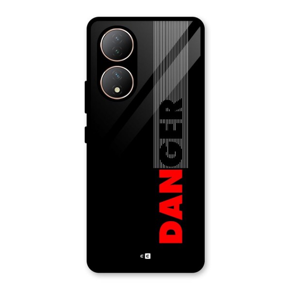 Vertical Danger Glass Back Case for Vivo T2