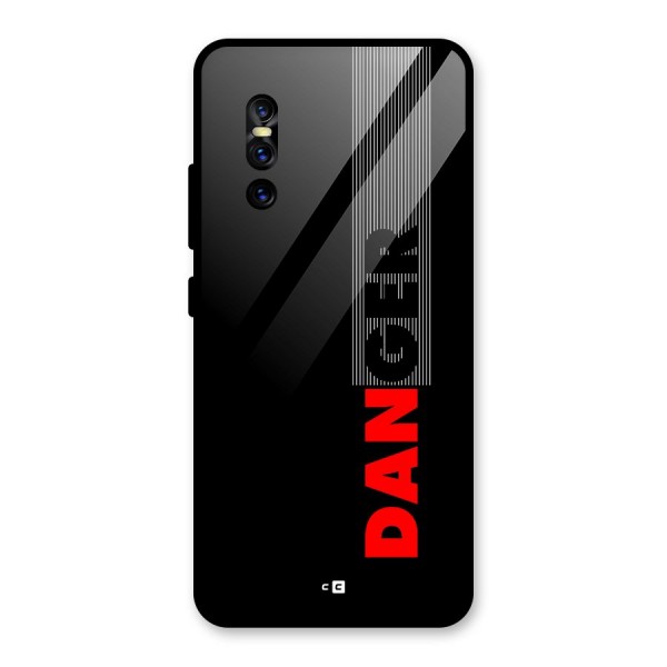 Vertical Danger Glass Back Case for Vivo V15 Pro