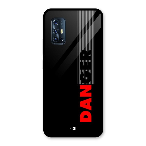 Vertical Danger Glass Back Case for Vivo V17