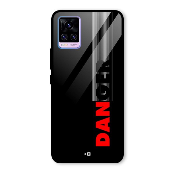 Vertical Danger Glass Back Case for Vivo V20 Pro