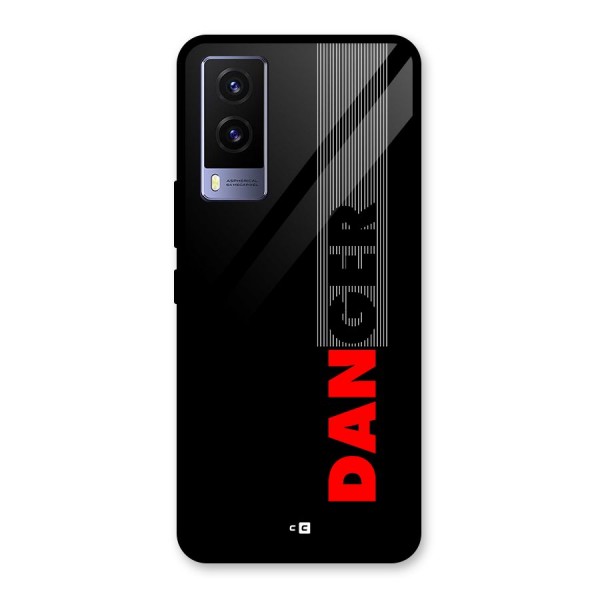 Vertical Danger Glass Back Case for Vivo V21e 5G