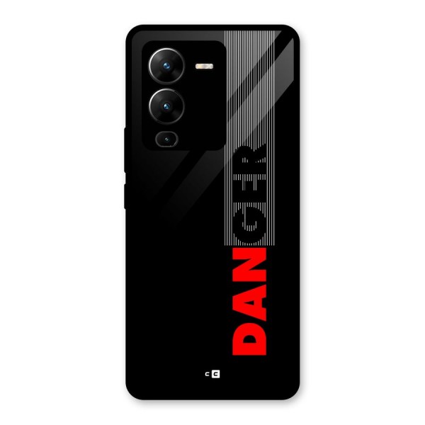 Vertical Danger Glass Back Case for Vivo V25 Pro