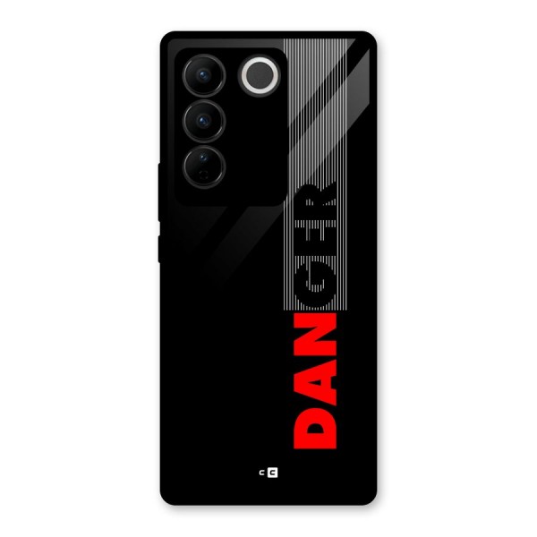 Vertical Danger Glass Back Case for Vivo V27 Pro