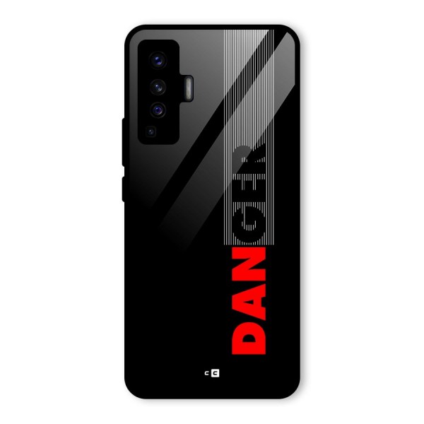 Vertical Danger Glass Back Case for Vivo X50