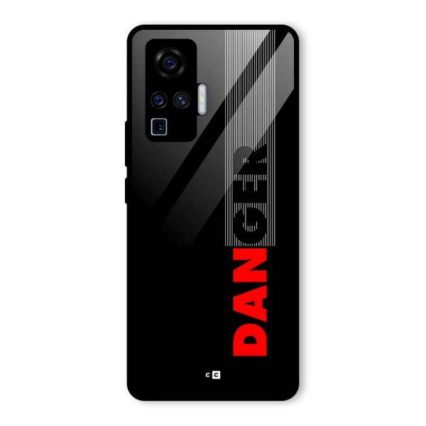 Vertical Danger Glass Back Case for Vivo X50 Pro