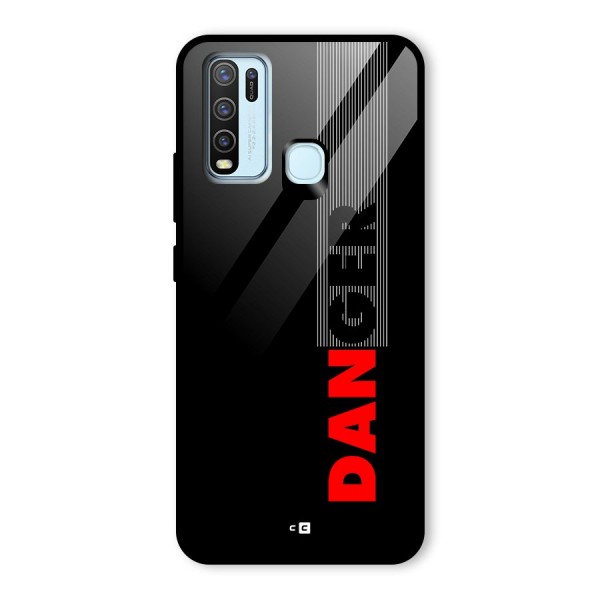 Vertical Danger Glass Back Case for Vivo Y30