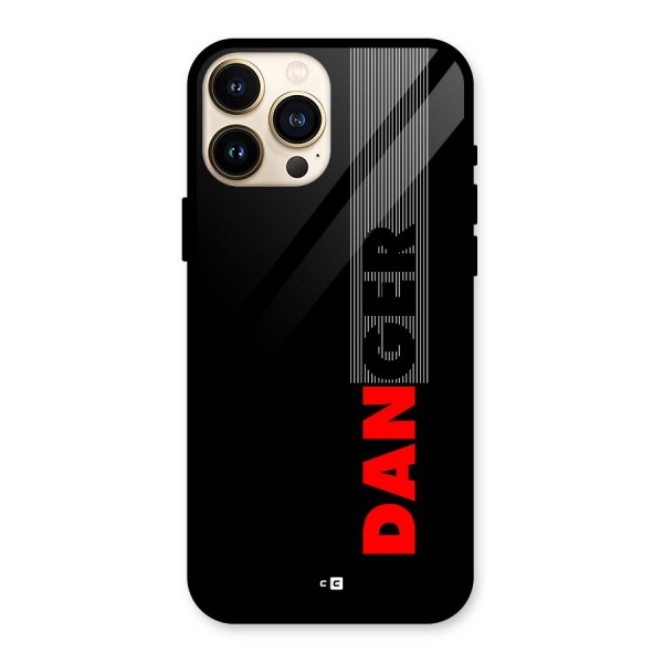 Vertical Danger Glass Back Case for iPhone 13 Pro Max