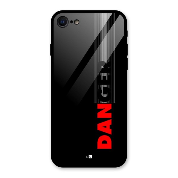 Vertical Danger Glass Back Case for iPhone 7