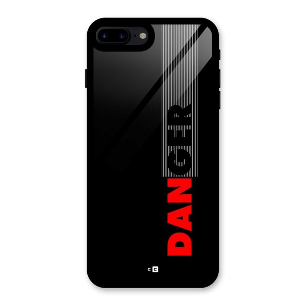 Vertical Danger Glass Back Case for iPhone 8 Plus