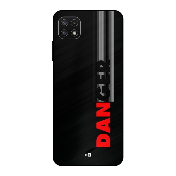 Vertical Danger Metal Back Case for Galaxy A22 5G