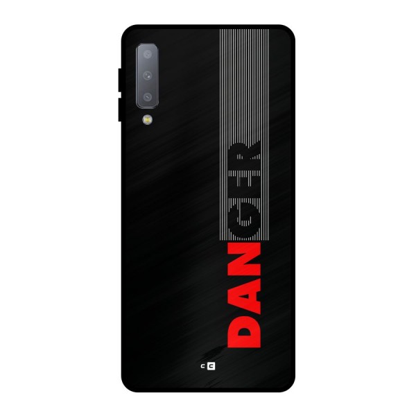 Vertical Danger Metal Back Case for Galaxy A7 (2018)