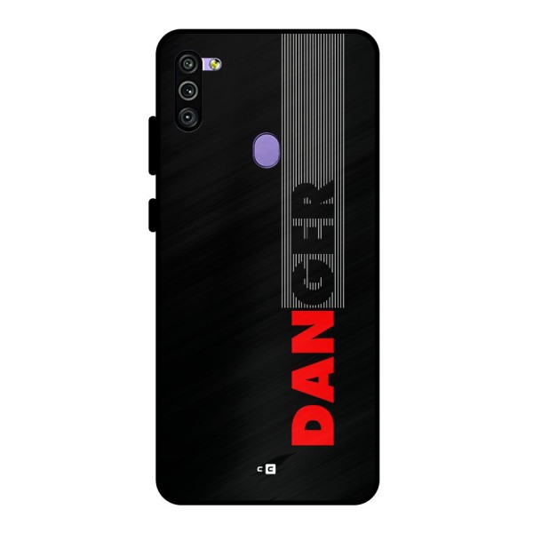 Vertical Danger Metal Back Case for Galaxy M11