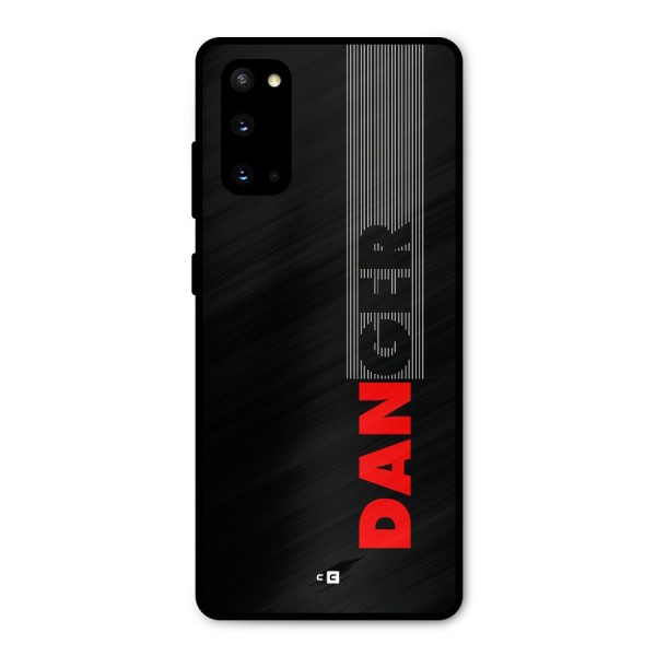 Vertical Danger Metal Back Case for Galaxy S20