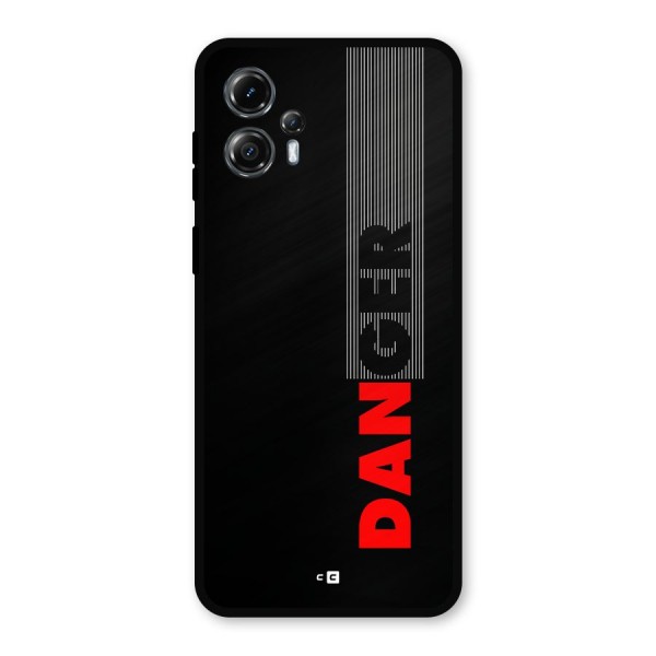 Vertical Danger Metal Back Case for Moto G13