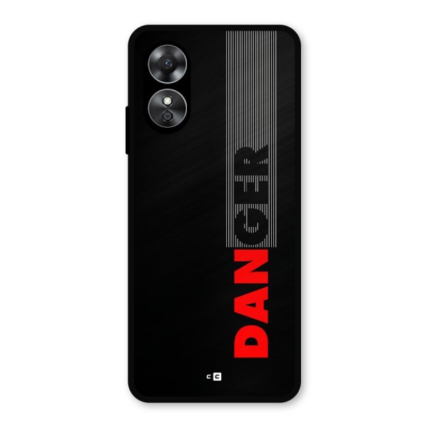 Vertical Danger Metal Back Case for Oppo A17