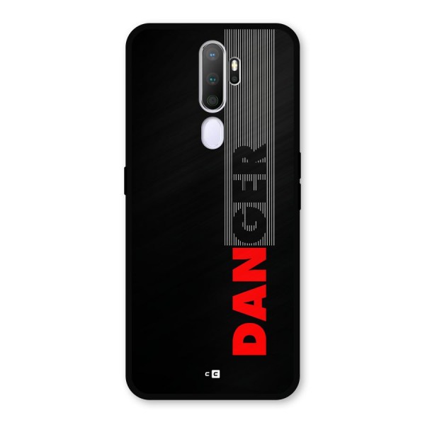 Vertical Danger Metal Back Case for Oppo A5 (2020)